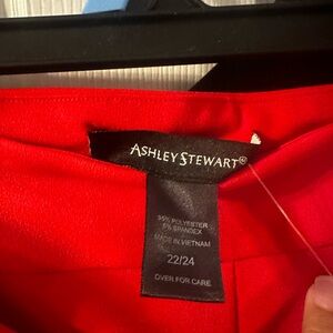 Ashley Stewart red trousers